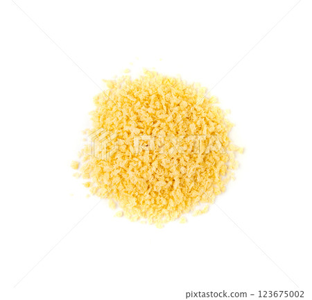 Bread crumbs isolated, scattered breadcrumbs, crushed rusk bread crumbs for nuggets, panko 123675002