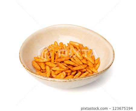 Senbei isolated, kaki no tane rice cracker, japanese crispy snack, sembei, okaki, Asian baked sweets Senbei isolated, kaki no tane rice cracker, japanese crispy snack, sembei, okaki, Asian baked sweets 123675194