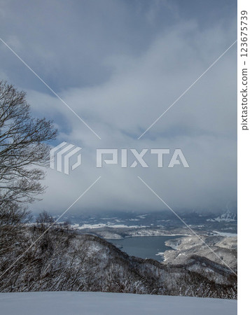 Lake Nojiri seen from Tangram Ski Circus 123675739