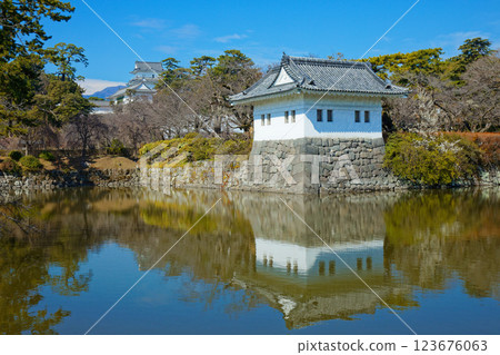 Odawara Castle's Corner Tower and Plum Blossoms in Full Bloom Odawara Castle's Corner Tower and Plum Blossoms in Full Bloom 123676063