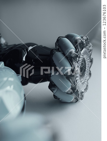 Space Style Wheels With Rollers Concept Stock Photo. Space Vehicle Design Concept Image 123676103