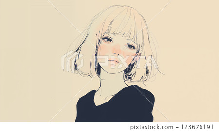 一位女士的水彩肖像 一位女士的水彩肖像 123676191