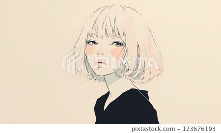 一位女士的水彩肖像 一位女士的水彩肖像 123676193