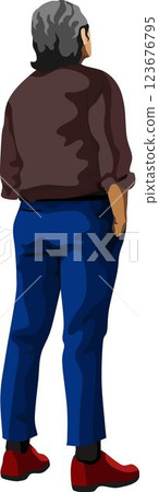 Standing Man Action 123676795