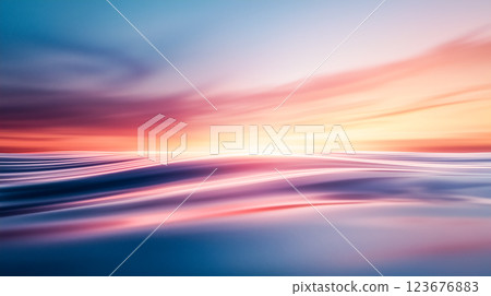 充滿未來感與夢幻色彩的海景 123676883