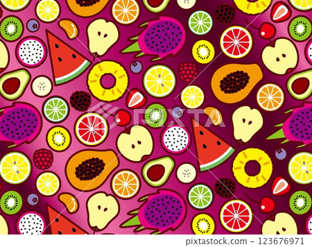 Cut Fruit, Pattern B 123676971