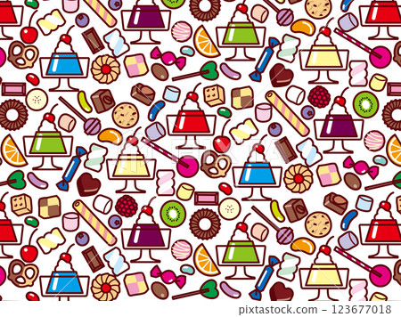 Jelly, sweets collection, pattern 123677018