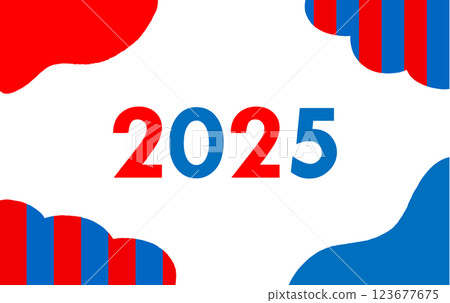 2025年大阪世博會的形象色——紅藍條紋、白色背景——的流行框架 2025年大阪世博會的形象色——紅藍條紋、白色背景——的流行框架 123677675