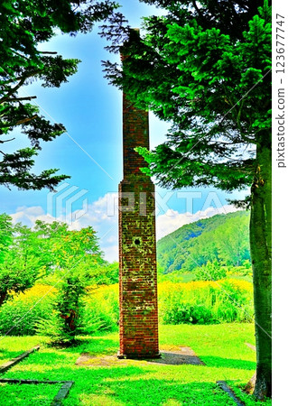 拓荒時期北海道三笠市空知流放地(現為監獄)典獄長的官邸磚造煙囪 拓荒時期北海道三笠市空知流放地(現為監獄)典獄長的官邸磚造煙囪 123677747