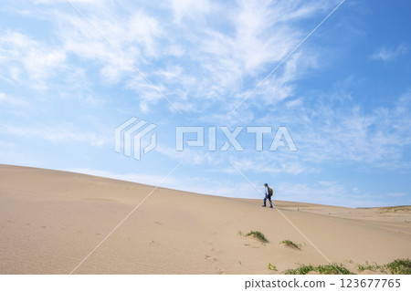 Image of exploring the Tottori Sand Dunes Image of exploring the Tottori Sand Dunes 123677765