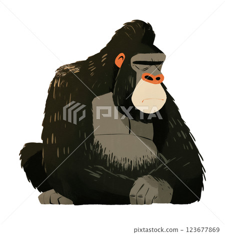 現實的大猩猩圖 現實的大猩猩圖 123677869