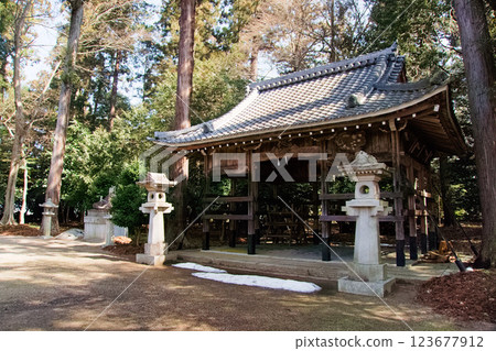 Ema-do Hall in the woods 123677912