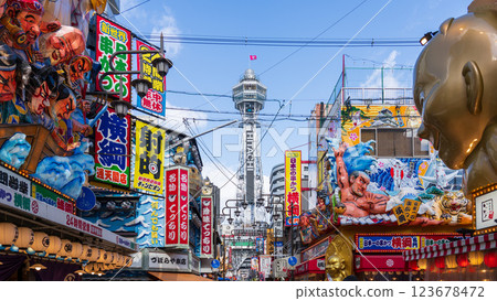 Osaka - Shinsekai and Tsutenkaku 123678472