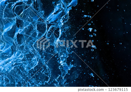 Water and black background 123679115