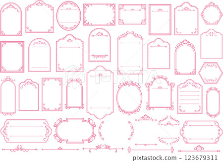 粉紅色可愛框架套裝 粉紅色可愛框架套裝 123679311