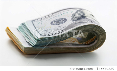roll of dollars, stacked bundle, details of the banknotes, making it ideal for financial concepts, wealth representation, business, and investment related content roll of dollars, stacked bundle, details of the banknotes, making it ideal for financial concepts, wealth representation, business, and investment related content 123679889