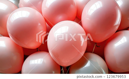 AI image: Many balloons floating in the air (pink) AI image: Many balloons floating in the air (pink) 123679953