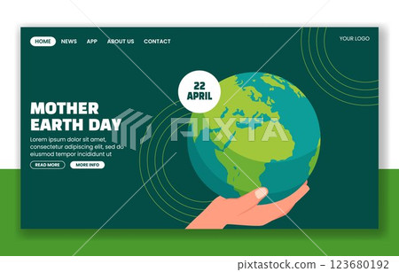 Environmental Protection Message for Earth Day Social Media Landing Page Environmental Protection Message for Earth Day Social Media Landing Page 123680192