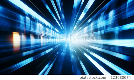 快速藍色徑向數位背景 快速藍色徑向數位背景 123680674