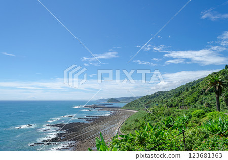 Nichinan Coast as seen from the Phoenix Roadside Station - Oni no Sentakuita Nichinan Coast as seen from the Phoenix Roadside Station - Oni no Sentakuita 123681363