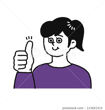 Nice! Woman giving the thumbs up sign Nice! Woman giving the thumbs up sign 123681414