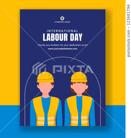International Labor Day Illustration for Social Media Vertical Poster International Labor Day Illustration for Social Media Vertical Poster 123681794