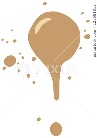 Minimalist Coffee Stain Vector Art 123681818