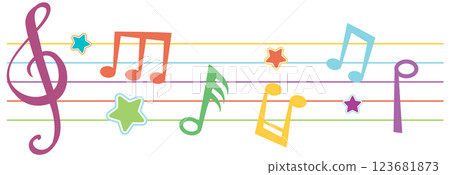Colorful Musical Notes and Symbols Colorful Musical Notes and Symbols 123681873
