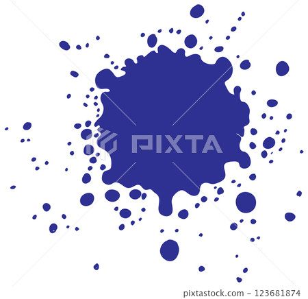 Abstract Blue Ink Splash Vector 123681874