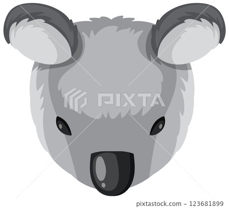 Cute Koala Face Illustration Cute Koala Face Illustration 123681899