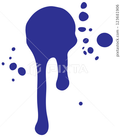 Abstract Blue Ink Splash Illustration Abstract Blue Ink Splash Illustration 123681906
