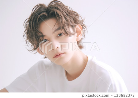 Young handsome man/hairstyle/skin care "AI generated images" Young handsome man/hairstyle/skin care "AI generated images" 123682372