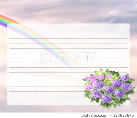 Hydrangea letter paper 123682670