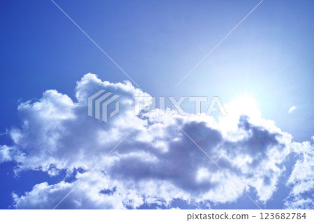 藍色的天空和雲圖像 藍色的天空和雲圖像 123682784
