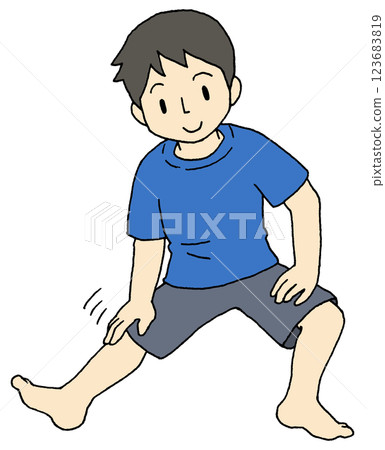 男人彎腰 男人彎腰 123683819