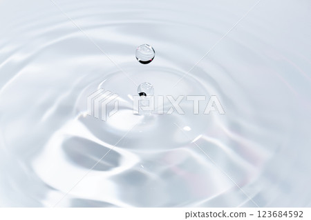 水滴落在水面上。 123684592