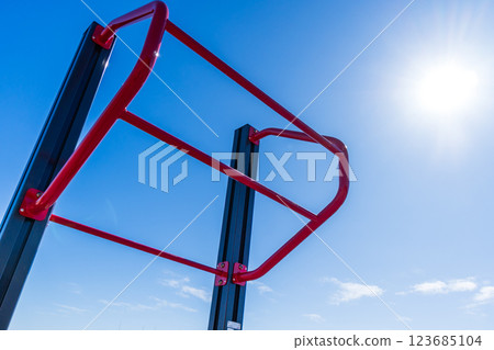 Blue Sky Wall Ladder Blue Sky Wall Ladder 123685104