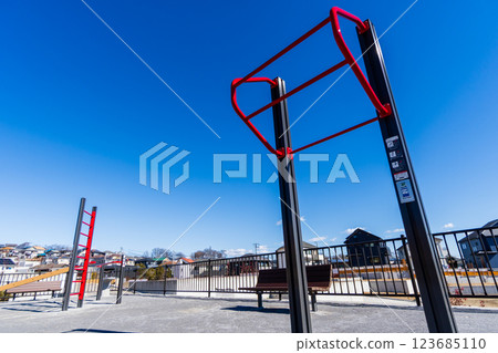 藍色天牆梯 123685110