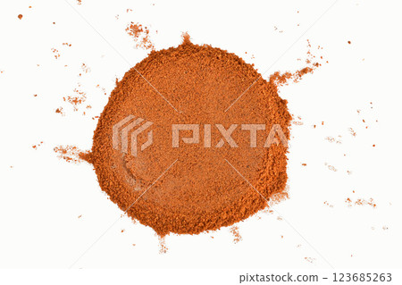 Dry ground spice red pepper. Dry ground spice red pepper. 123685263