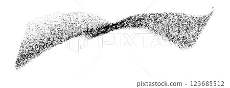 Separate black crayon brush strokes on transparent background. 123685512
