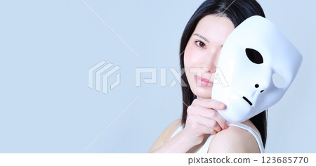 帶面具的女人美女形象 123685770