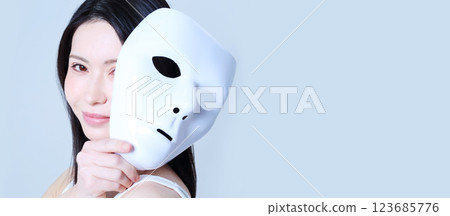 Woman with a mask Beauty image Woman with a mask Beauty image 123685776