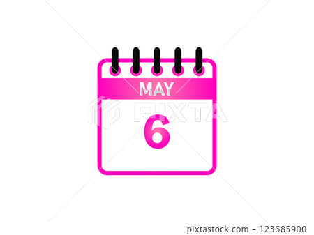 May 6 Calendar Icon May 6 Calendar Icon 123685900