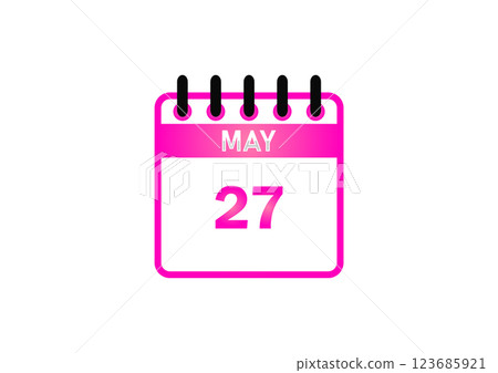 May 27 Calendar Icon May 27 Calendar Icon 123685921