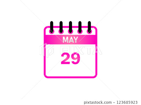 May 29 Calendar Icon May 29 Calendar Icon 123685923