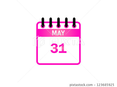 May 31 Calendar Icon 123685925