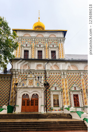 St. Sergius refectory church of Trinity Lavra of St. Sergius in Sergiev Posad, Russia 123686018