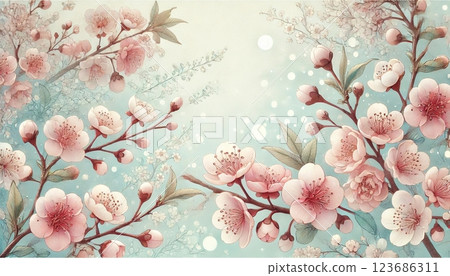 春霧櫻花 春霧櫻花 123686311