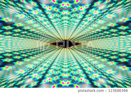 Colorful kaleidoscope-like CG images 123686366