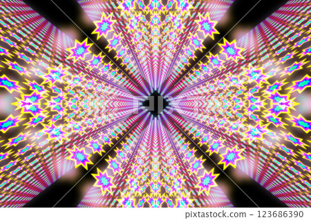 Colorful kaleidoscope-like CG images Colorful kaleidoscope-like CG images 123686390